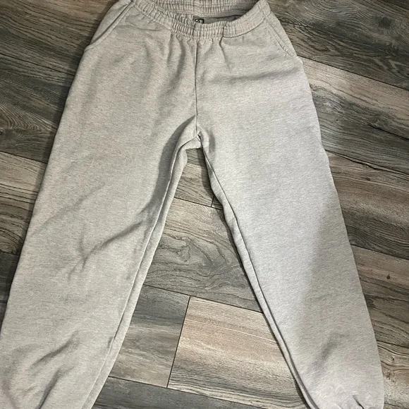 Light Gray Sweatpants || Los Angeles Apparel || 14oz Heavy Fleece - Picture 3 of 7